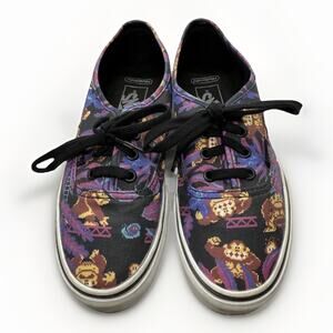 Vans x Nintendo Donkey Kong Authentic Sneakers Black Pixel Print Size 5M/6.5W